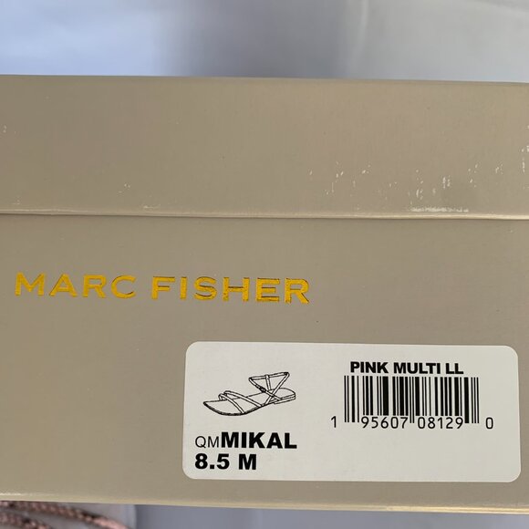 Marc Fisher Women's Mikal Flat Sandal Pink Black Size 8.5M - Picture 9 of 9